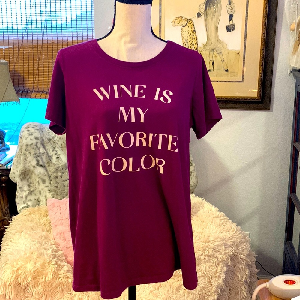 Torrid size 0 (12/L) “Wine is My Favorite Color” TShirt